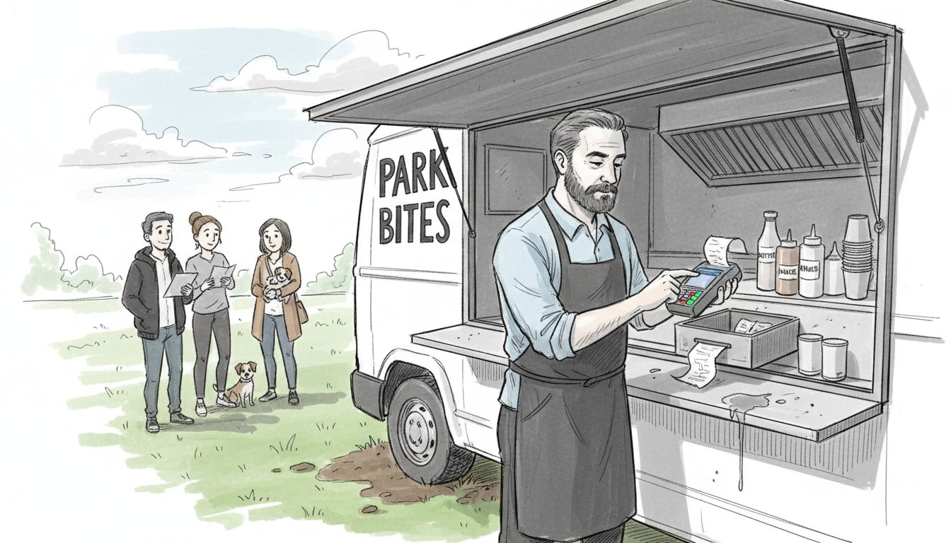 UK caterer using POS at outdoor event