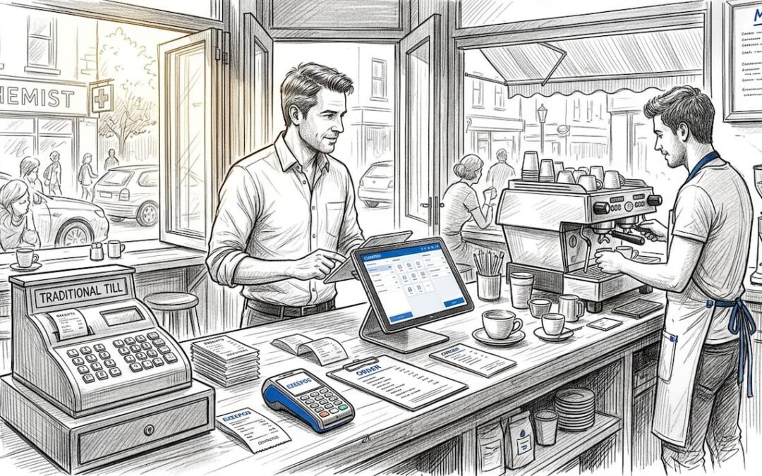 Hospitality manager using POS system