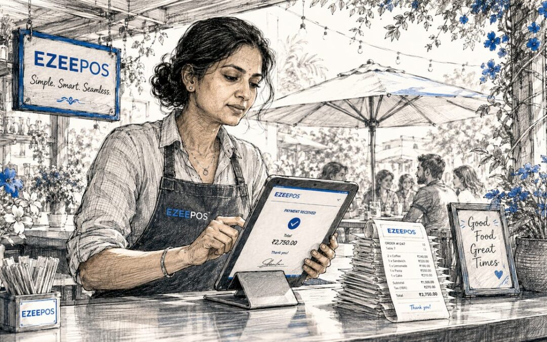 Bartender using integrated payment tablet